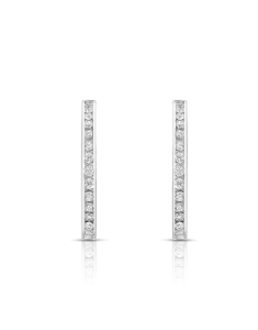 Bijuterii rotunzi dama argint, Cercei argint 925 rotunzi cu cubic zirconia LE1885-EG-W, bb-shop.ro