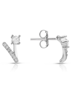 Bijuterii argint, Cercei argint 925 stud cu cubic zirconia LE1961-EG-W, bb-shop.ro