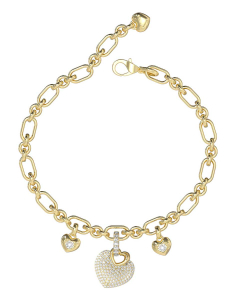 Bratari dama, Bratara Guess Crazy in love inimi cu cristale JUBB05211JWYG, bb-shop.ro