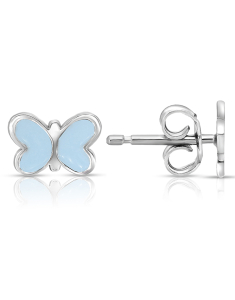 Cercei stud fara piatra, Cercei copii Maribelle argint 925 stud cu fluturasi, bb-shop.ro