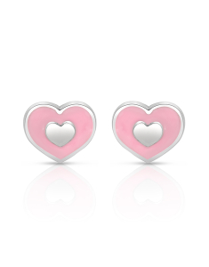 Cercei stud argint fara piatra MARIBELLE, Cercei copii Maribelle argint 925 stud cu inimioara, bb-shop.ro