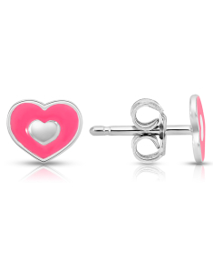 Bijuterii stud copii argint MARIBELLE, Cercei copii Maribelle argint 925 stud cu inimioara, bb-shop.ro