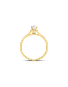 Bijuterii solitaire, Inel de logodna aur 14 kt cu diamant RG081962-25-214, bb-shop.ro