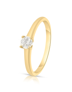 Bijuterii solitaire dama aur 18 kt aur, Inel de logodna aur 18 kt cu diamant, bb-shop.ro