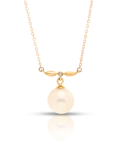 Bijuterii brillo dama, Colier aur 18 kt cu diamante si perla O5TN0831C-FWP-P, bb-shop.ro