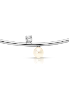 Bijuterii perla sintetica, Colier argint 925 cu cubic zirconia CLT12639-RH-W, bb-shop.ro