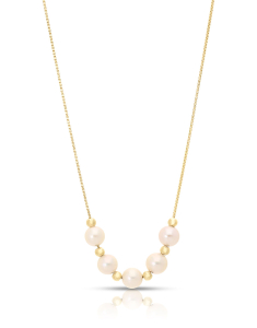 Coliere aur, Colier aur 14 kt cu perle de cultura VZ012-CL-Y, bb-shop.ro
