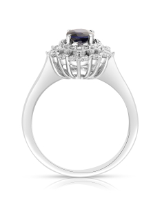 Inele safir, Inel aur 14 kt cu diamante si safir RG098192-114-SP, bb-shop.ro
