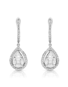 Bijuterii de lux dama BIJUTERII AUR 18 KT, Cercei aur 18 kt cu diamante ER097751-118, bb-shop.ro