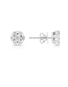 Bijuterii aur 14 kt, Cercei aur 14 kt bouquet stud cu diamante ER097918-03-114, bb-shop.ro