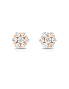Bijuterii aur 14 kt, Cercei aur 14 kt bouquet stud cu diamante ER097918-05-314, bb-shop.ro