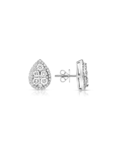 Bijuterii aur 14 kt, Cercei aur 14 kt bouquet stud cu diamante ER097992-114, bb-shop.ro