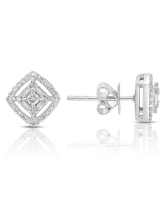 Bijuterii aur 14 kt, Cercei aur 14 kt stud cu diamante ER098158-114, bb-shop.ro