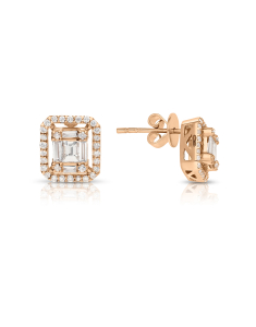 Bijuterii aur 14 kt, Cercei aur 14 kt baguette stud cu diamante ER102202-45-314, bb-shop.ro