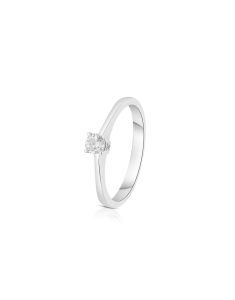 Bijuterii de lux solitaire, Inel de logodna aur 18 kt solitaire cu diamante RG082201-15-118, bb-shop.ro