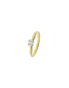 Bijuterii solitaire dama BIJUTERII AUR 14 KT aur, Inel de logodna aur 14 kt cu diamante, bb-shop.ro