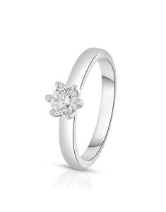 Bijuterii solitaire, Inel de logodna aur 14 kt solitaire cu diamant RG082852-40-114, bb-shop.ro