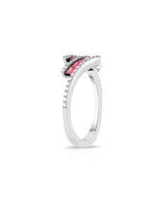 Bijuterii, Inel aur 14 kt cu diamante si rubine RG096558-114-RU, bb-shop.ro