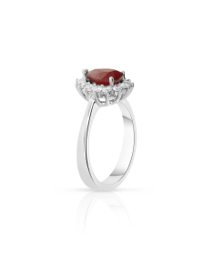 Bijuterii, Inel aur 14 kt cu diamante si rubin RG097220-114-RU, bb-shop.ro