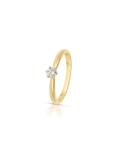 Inel de logodna aur 14 kt cu diamante