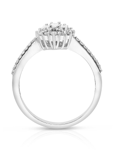 Inele baguette aur, Inel aur 18 kt cu diamante RG098317-118, bb-shop.ro