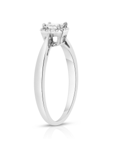 Bijuterii, Inel de logodna aur 14 kt halo cu diamante RG100961-114, bb-shop.ro