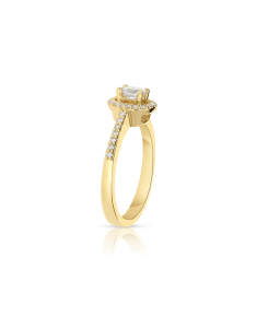 Bijuterii dama aur 14 kt diamant aur, Inel de logodna aur 14 kt cu diamante RG101922-03-214, bb-shop.ro