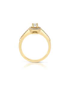 Bijuterii dama aur 14 kt diamant aur, Inel de logodna aur 14 kt cu diamante RG101922-03-214, bb-shop.ro