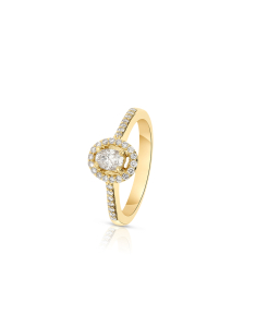 Bijuterii dama aur 14 kt diamant aur, Inel de logodna aur 14 kt cu diamante RG101922-03-214, bb-shop.ro