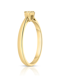 Bijuterii bouquet aur, Inel de logodna aur 14 kt bouquet cu diamante RG104087-214, bb-shop.ro