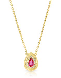 Bijuterii, Colier aur 14 kt cu diamante si rubin N29155ERUP4Y-1, bb-shop.ro