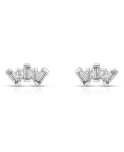 Bijuterii stud, Cercei argint 925 stud cu cubic zirconia BGE2306019-01-RH-W, bb-shop.ro