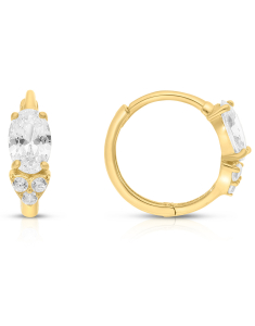 Bijuterii, Cercei copii Lilu aur 14 kt rotunzi cu cubic zirconia OT404050Y, bb-shop.ro