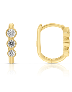 Bijuterii, Cercei copii Lilu aur 14 kt rotunzi cu cubic zirconia OT404174Y, bb-shop.ro