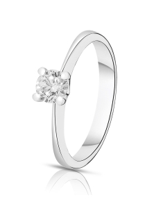 Inele de logodna solitaire, Inel de logodna Fabio Collection aur 18 kt cu diamant AS007-W-0.4, bb-shop.ro