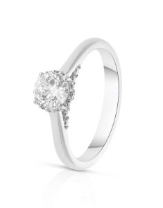 Inele de logodna solitaire, Inel de logodna Fabio Collection aur 18 kt cu diamante AS022-W-0.8, bb-shop.ro