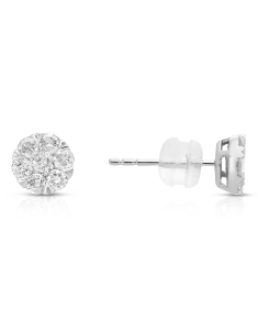Bijuterii de lux stud, Cercei aur 18 kt cu diamante E161-100-W, bb-shop.ro