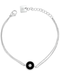 Bijuterii otel inoxidabil, Bratara Zag Aretha cu onix si cubic zirconia SBS12073-00BLK, bb-shop.ro