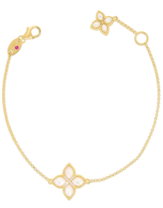 Bratari, Bratara Roberto Coin Princess Flower aur 18 kt cu diamante ADV888BR1570Y, bb-shop.ro