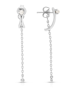 Bijuterii argint perla sintetica, Cercei argint 925 stud cu perle 24786FESWSH1, bb-shop.ro