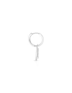 Bijuterii, Cercel argint 925 rotund litera A si cubic zirconia BB40OR-RH-W-A-b, bb-shop.ro