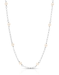 Bijuterii rolo argint, Colier argint 925 cu perle B014AG-RH-W, bb-shop.ro