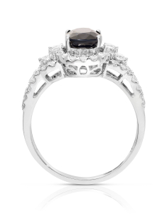 Bijuterii de lux dama aur 18 kt, Inel aur 18 kt cu diamante si safire RG-118-293-SP, bb-shop.ro