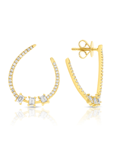 Bijuterii aur 14 kt, Cercei aur 14 kt stud cu diamante SE33092-Y, bb-shop.ro