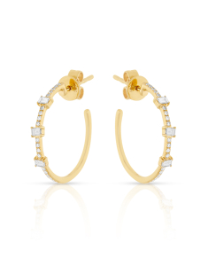 Bijuterii aur 14 kt, Cercei aur 14 kt stud cu diamante SE32972-Y, bb-shop.ro