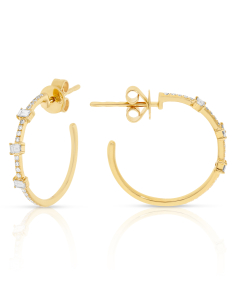 Bijuterii aur 14 kt, Cercei aur 14 kt stud cu diamante SE32972-Y, bb-shop.ro