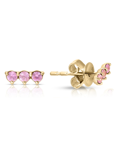 Bijuterii aur 14 kt safir, Cercei aur 14 kt stud cu safire SE46820-SAP-Y, bb-shop.ro