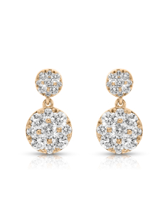 Bijuterii aur 14 kt, Cercei aur 14 kt stud cu diamante SE30029-P, bb-shop.ro