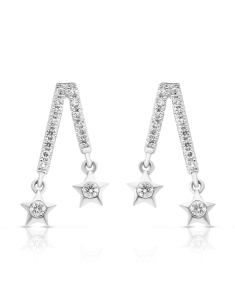 Bijuterii aur 14 kt, Cercei aur 14 kt stud cu diamante SE32013-W, bb-shop.ro