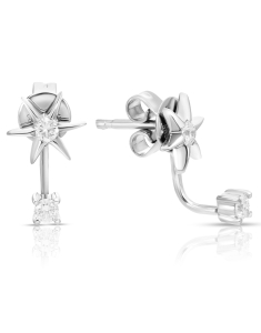 Bijuterii aur 14 kt, Cercei aur 14 kt stud cu diamante SE28188-W, bb-shop.ro